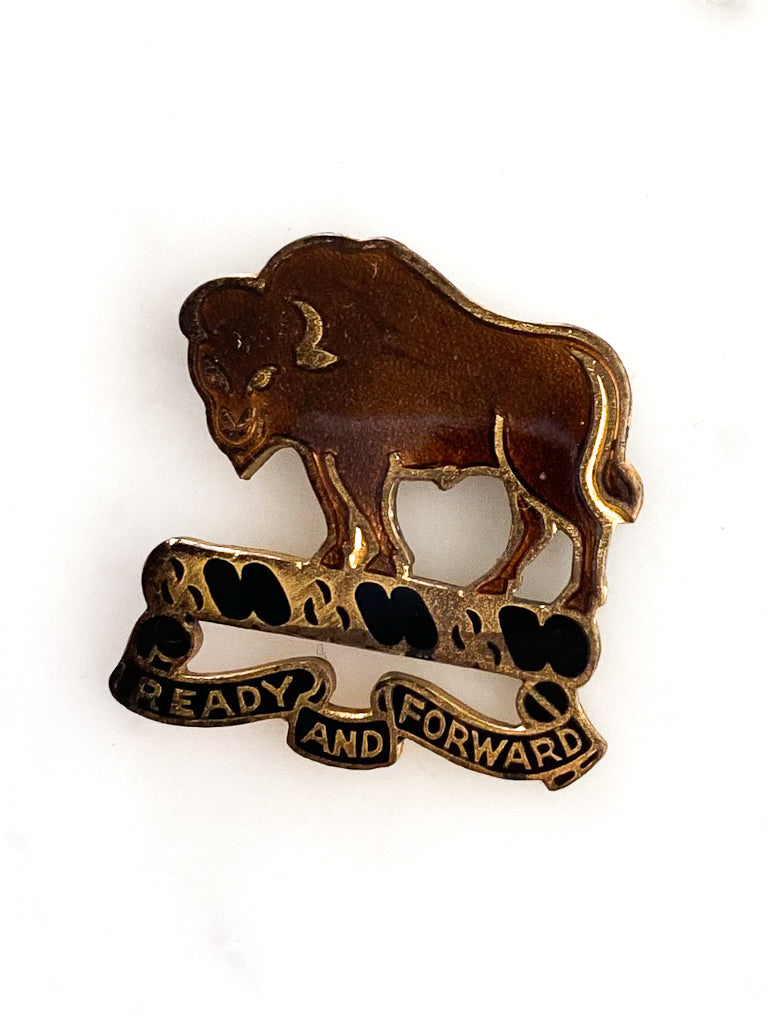 vintage buffalo pin