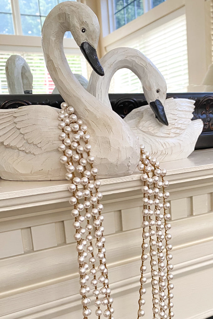 swan and pearls