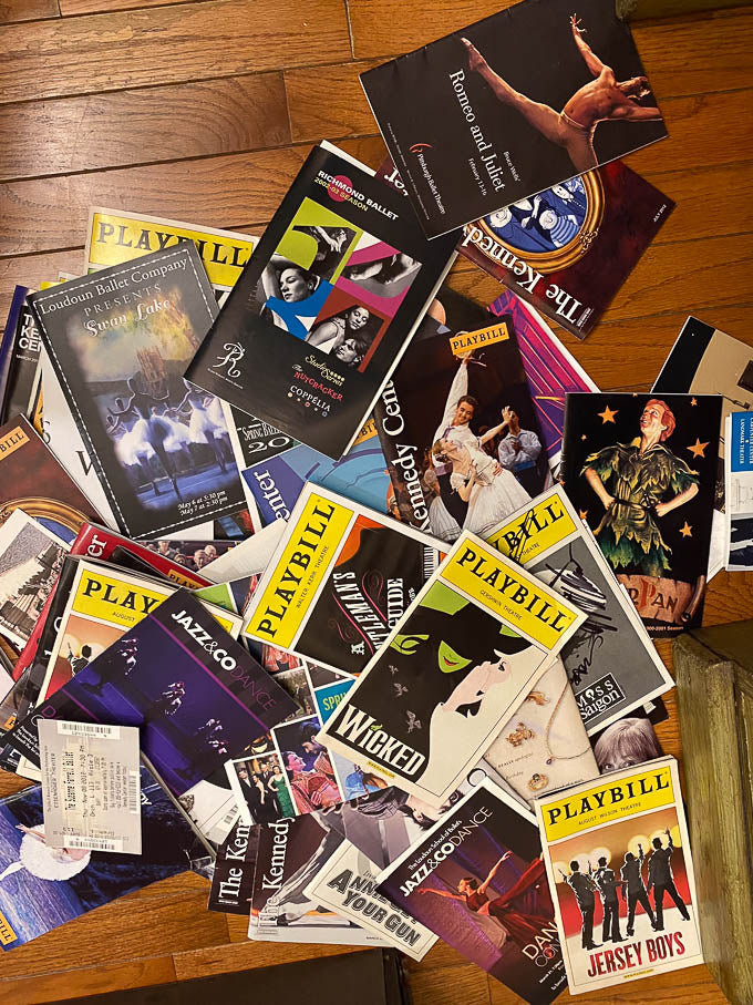 playbills from broadway shows and ballet
