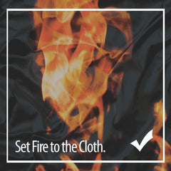 Silk Vs. Polyester - set fire to the cloth