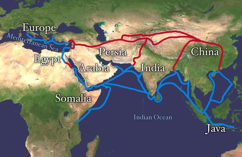 The Silk Road: Ancient Trading Routes - a map of the silk route