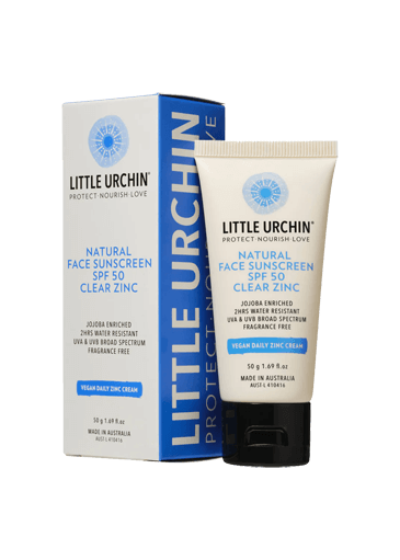 Natural Face Sunscreen SPF 50 Clear Zinc, 50g