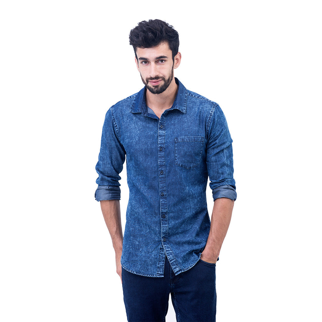 blue shirt denim