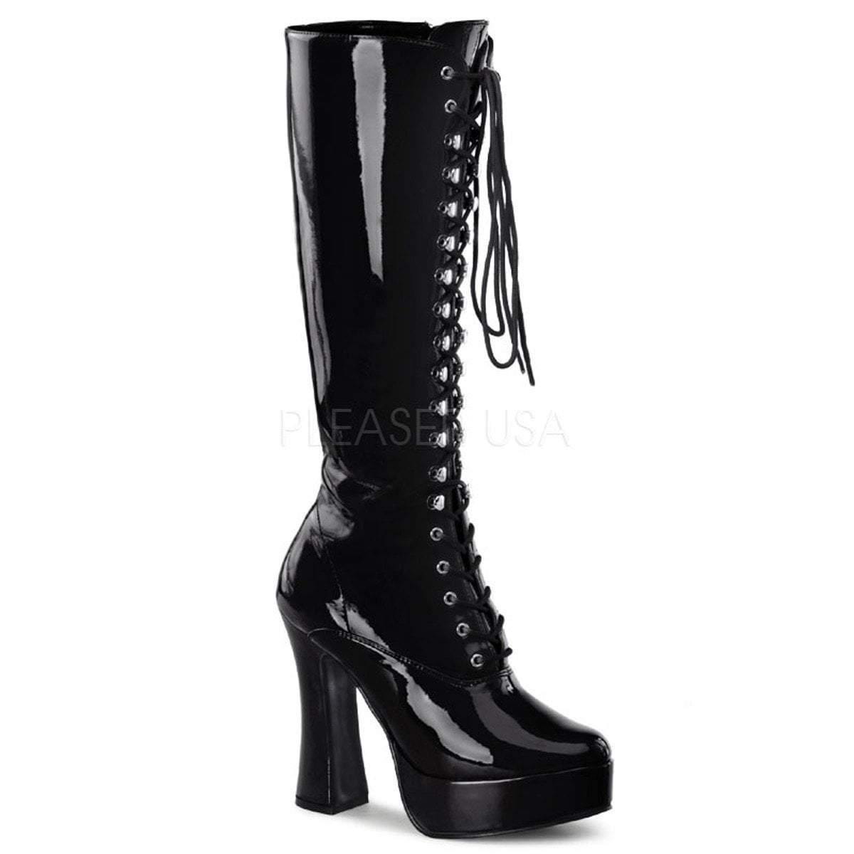 Lace up platform boots sales knee high