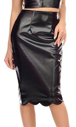 Leatherette Black Pencil Skirt | Skirts – Crossdressing Closet