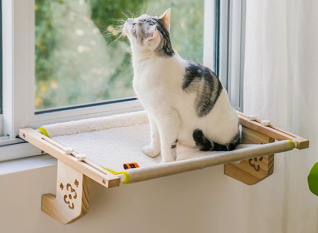 MEWOOFUN Window Sill Cat Hammock