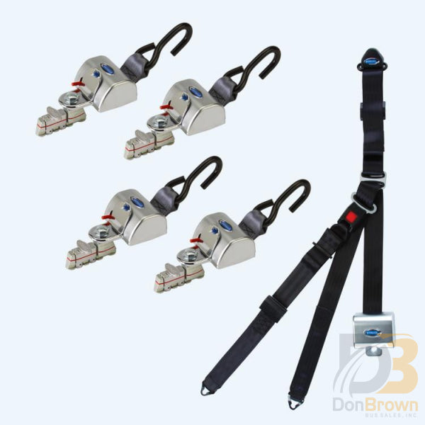 QRT MAX Kit for L Track with retractable shoulder/lap belt combo Q-8300-A1-L