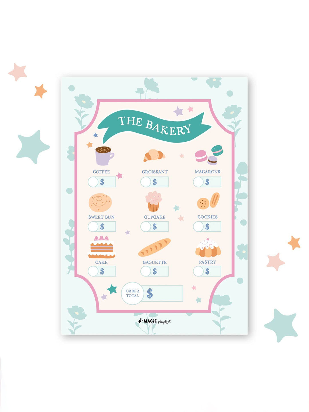 Bakery Pretend Play Notepad