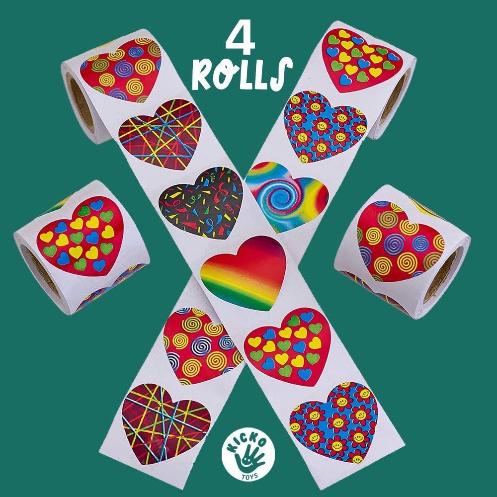 Neliblu Valentine's Day Decoration Scratch Art Paper Crafts Kit Bulk Pack of Scratch Hearts with Magic Rainbow Colors - Rainbow Scratch Art for Kids