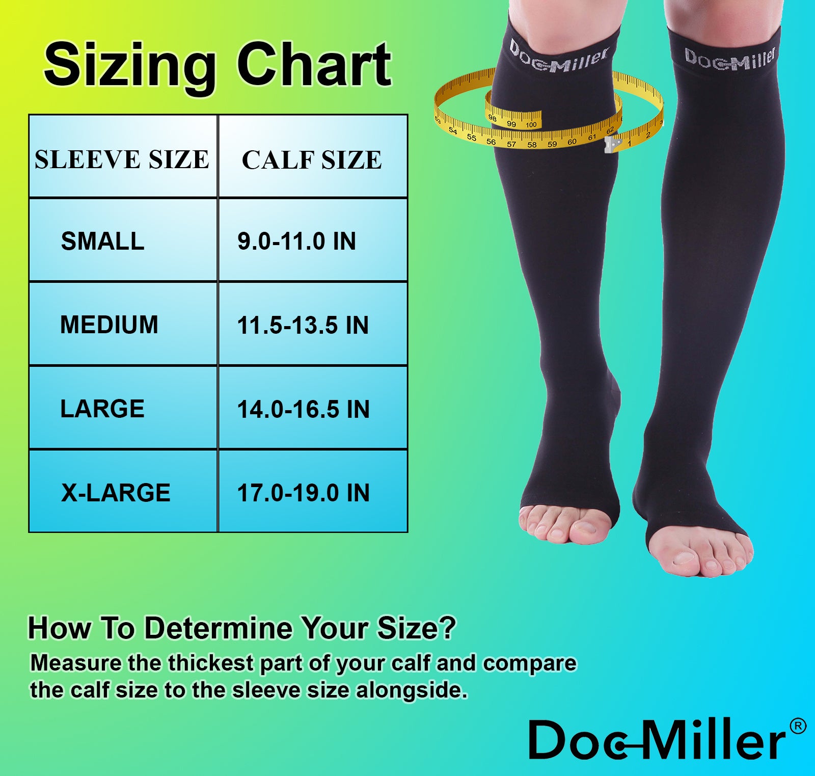 Open Toe Compression Socks 8-15 mmHg – Doc Miller