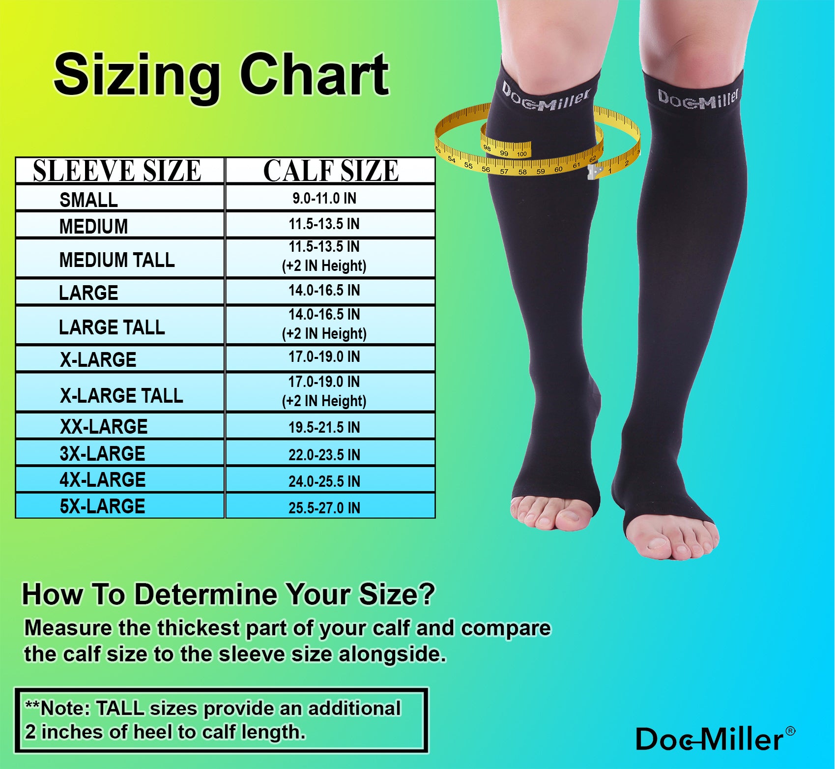 Open Toe &Ted Hose Compression Socks & Stockings – Doc Miller