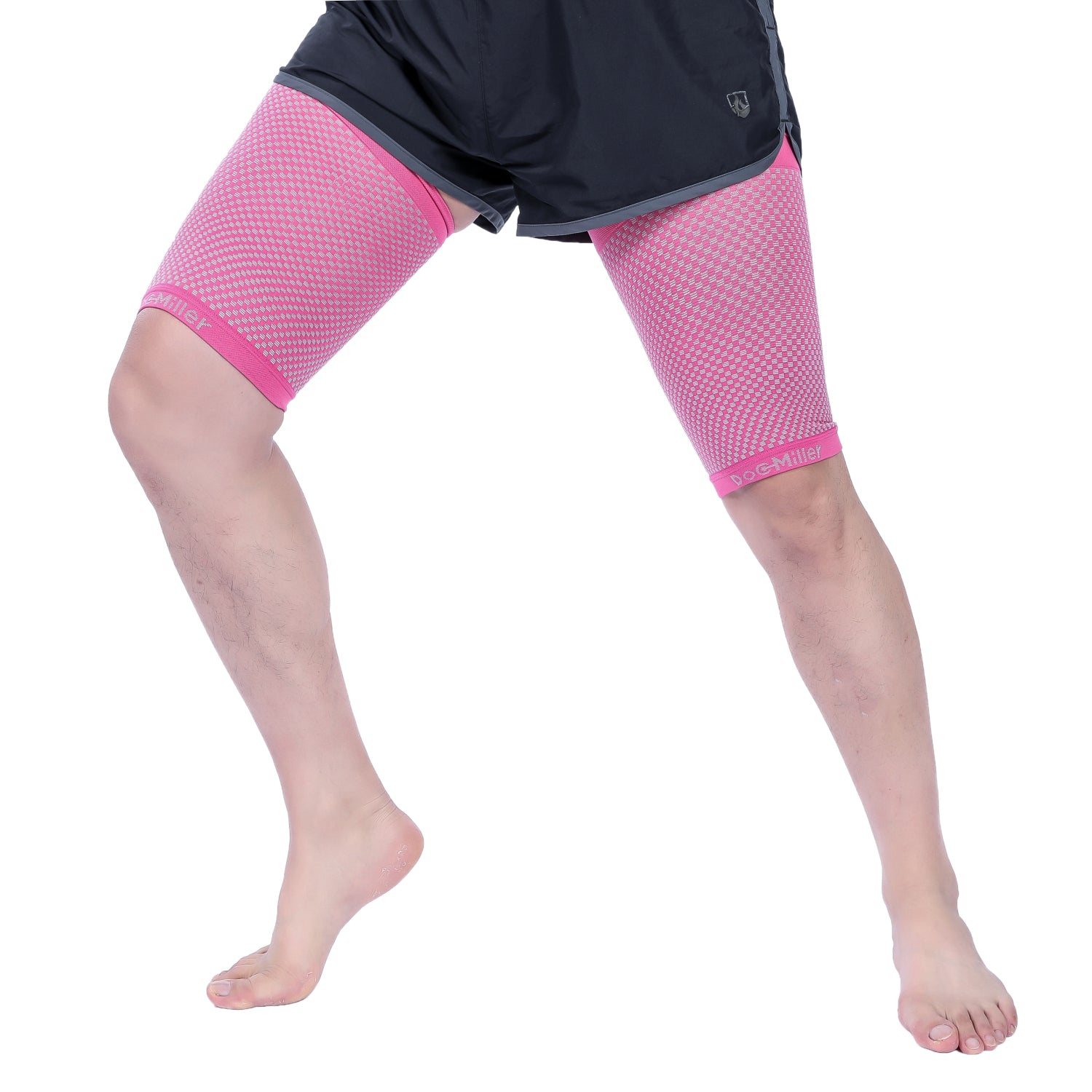 Doc Miller Thigh Compression Sleeve 1 Pair Hamstring Quad Groin Support  PINK