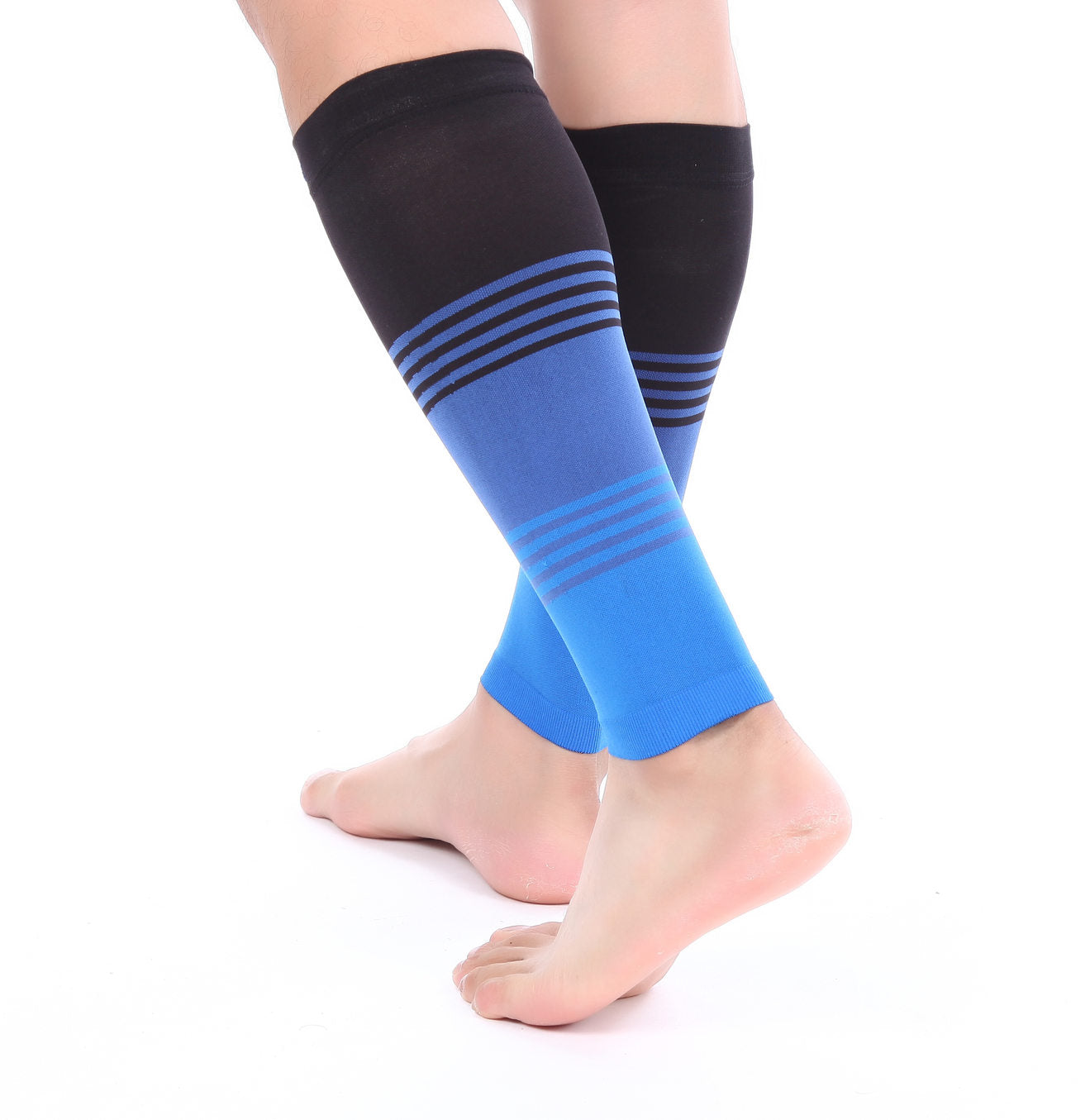  Doc Miller Calf Compression Sleeve Women and Men- 20-30 mmHg -  2 Pairs Calf Sleeve for Surgery Recovery Maternity Shin Splints Varicose  Veins and Calf Injuries - Small Size - Blue