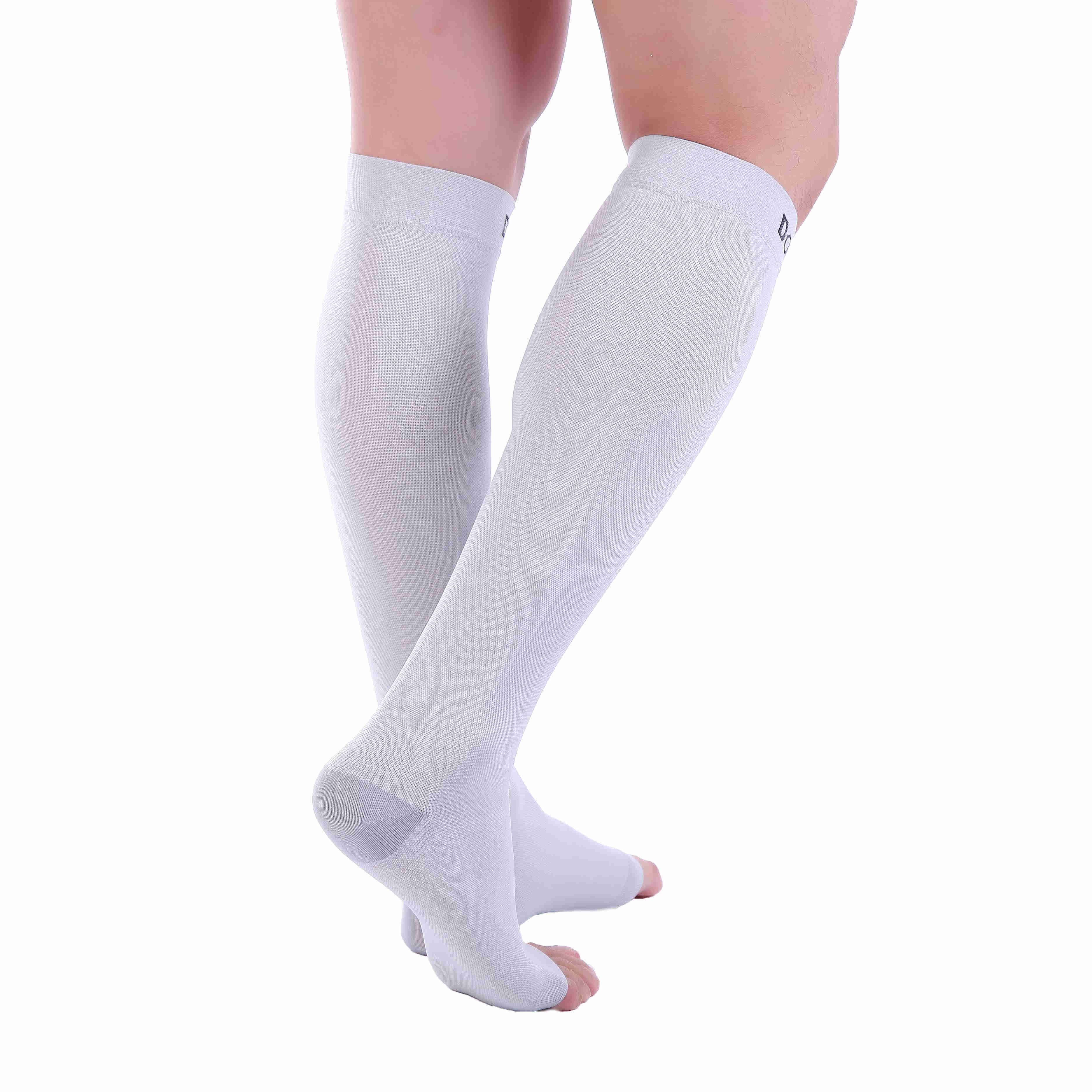 Open Toe Compression Socks 20-30 mmHg SKIN/NUDE by Doc Miller