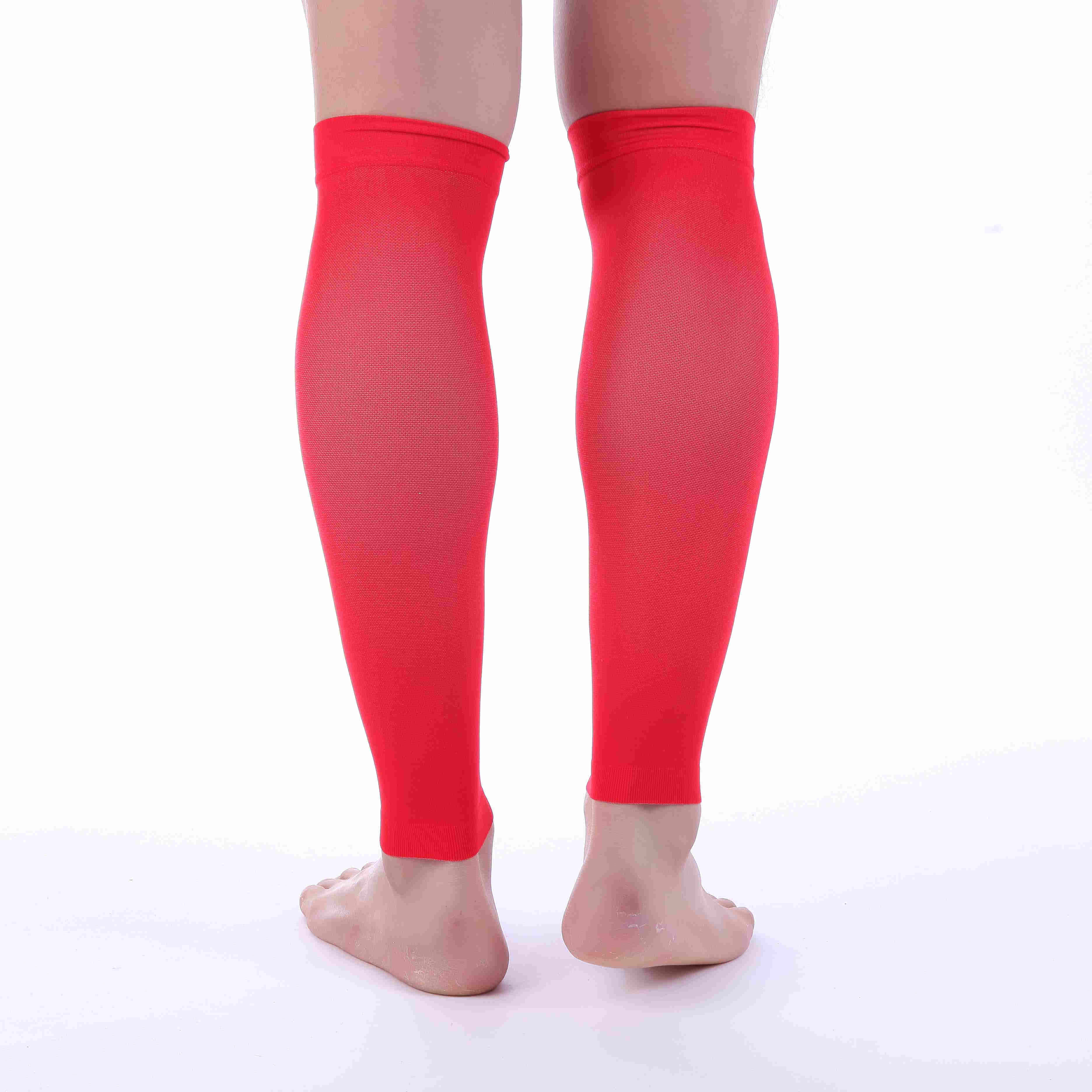 Premium Calf Compression Sleeve 20-30 mmHg RED by Doc Miller