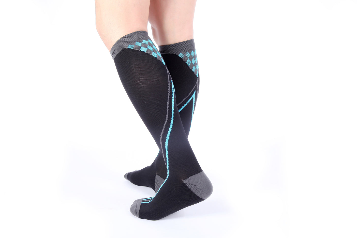 Sports Compression Socks BLACK/BLUE by Doc Miller