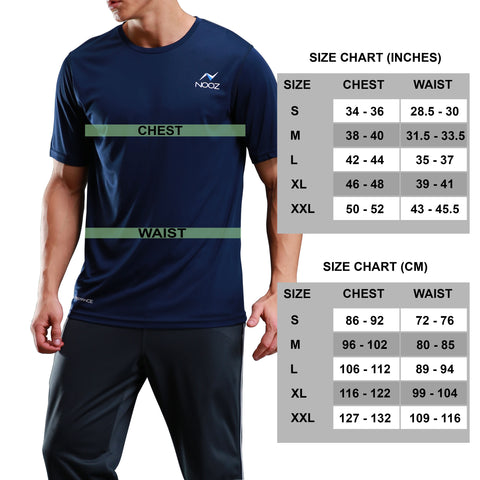 NOOZ T-shirt size chart