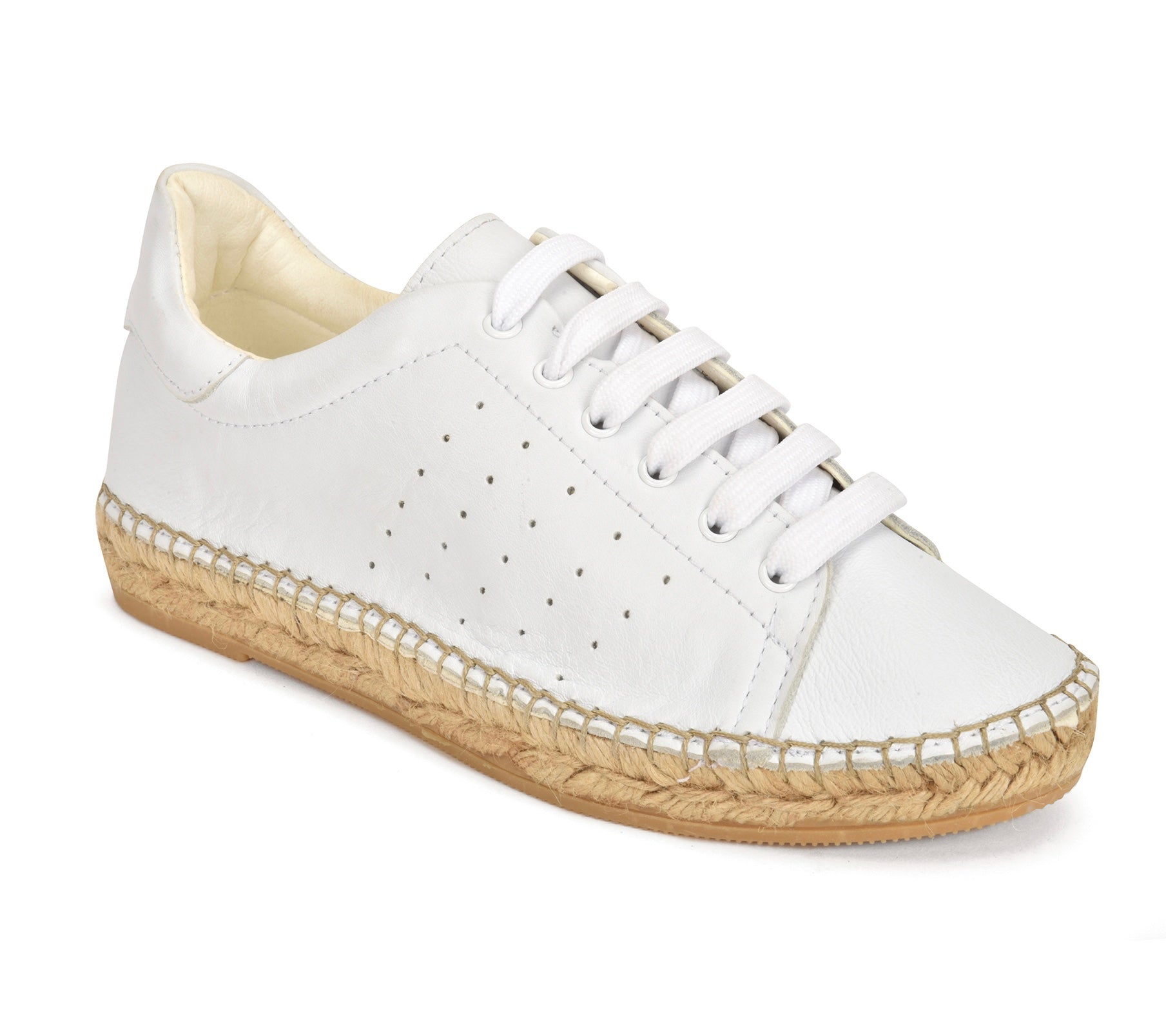 1) Terra White/white Leather Espadrille Sneaker | Shop high quality online Andrew Stevens – Andrew Stevens Footwear