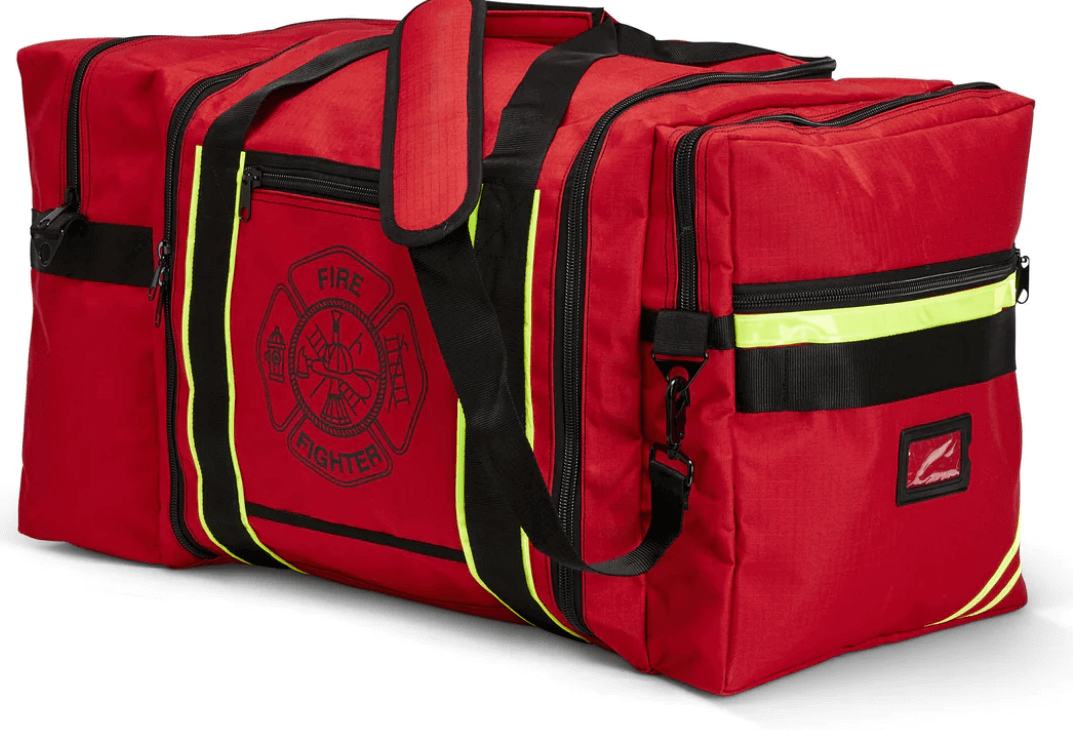 LINE2design Firefighter Jumbo Turnout Gear Bag with Reflective Trim and Maltese Cross