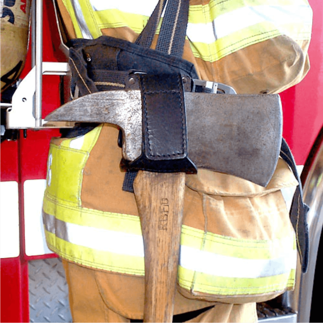 Leather Firefighter Axe Holder with Swivel