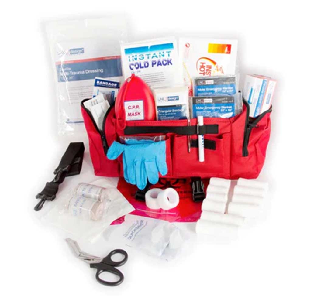 LINE2design Emergency First Aid Responder Kit Medical EMS Economic Fully Stocked Bag For All Emergencies