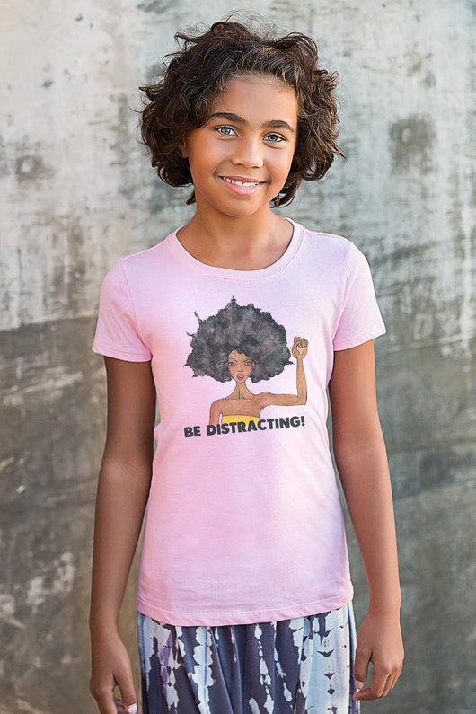 Kids Short Sleeve T-shirt - Be Distracting! - 2 Colors – Brown Crayons, LLC
