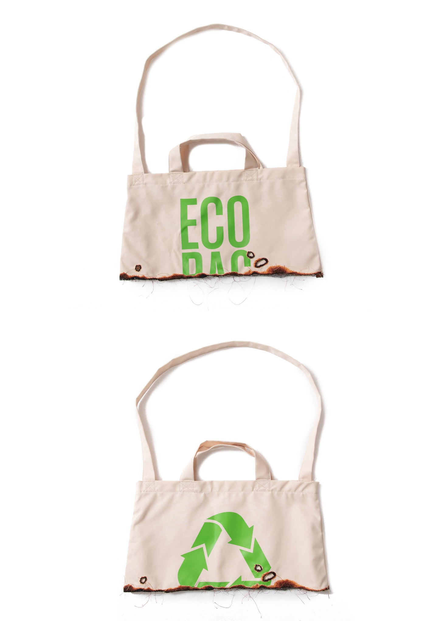 Ivory BURNING EMBROIDERY ECO BAG