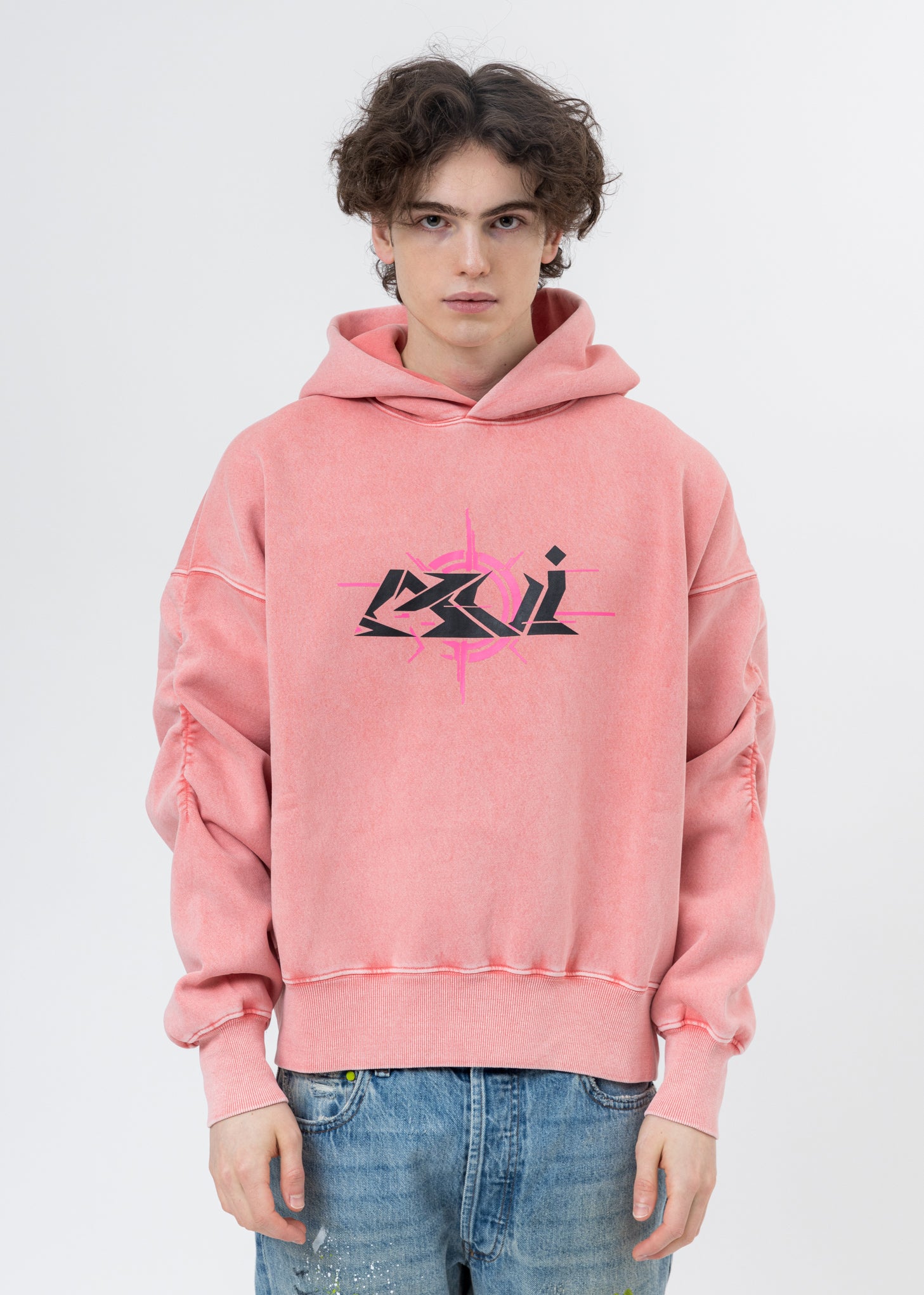017 Shop Lxvi Pink Butterfly Rib Cage Hoodie