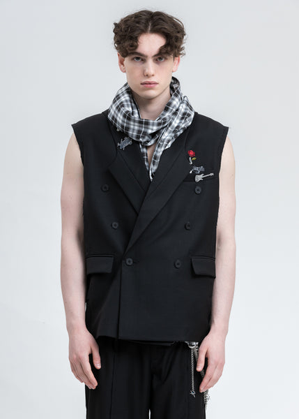 SALE／67%OFF】 MASU 21AW SCARF COLLAR VEST スカーフ asakusa.sub.jp