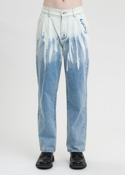017 Shop | Feng Chen Wang Blue Denim Washed Jeans