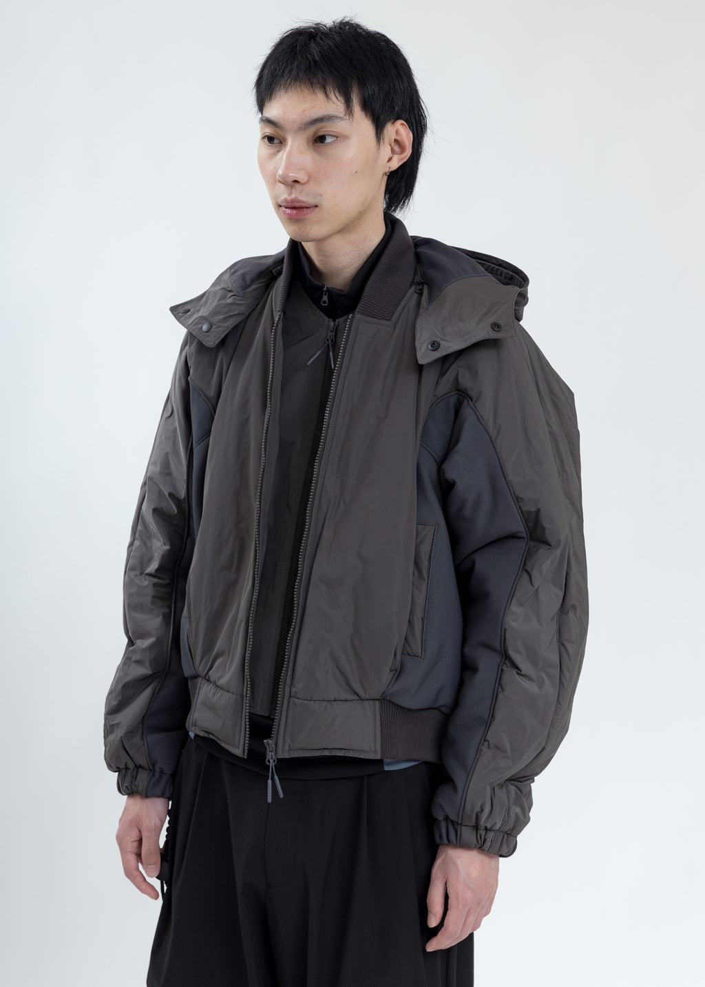 017 Shop | Hyein Seo Grey Hooded Bomber