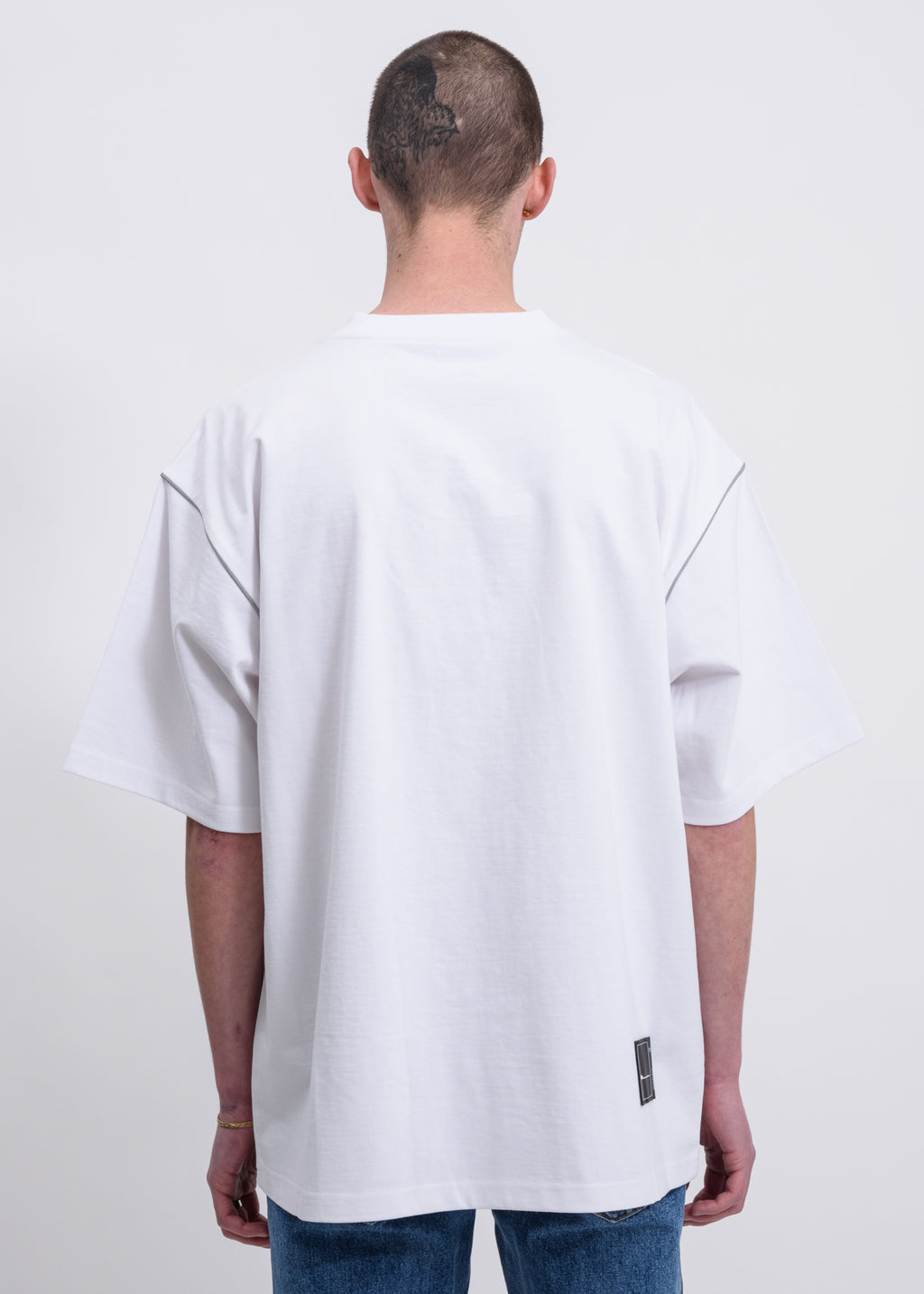017 Shop | we11done White Reflective Logo T-Shirt