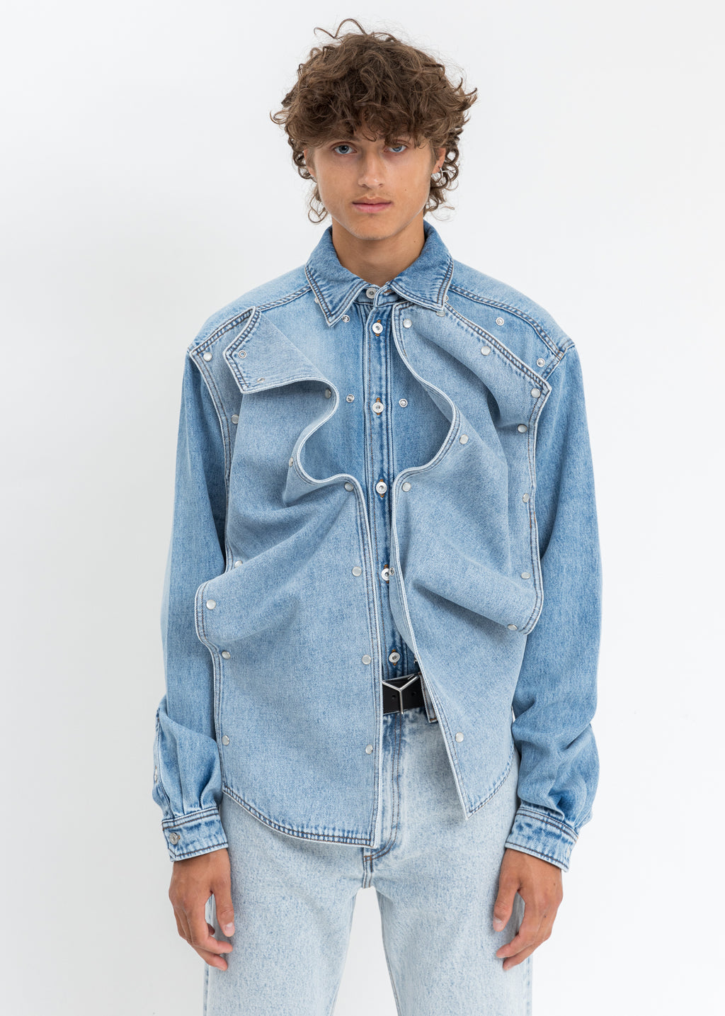 Yproject 21aw button pannel jeans