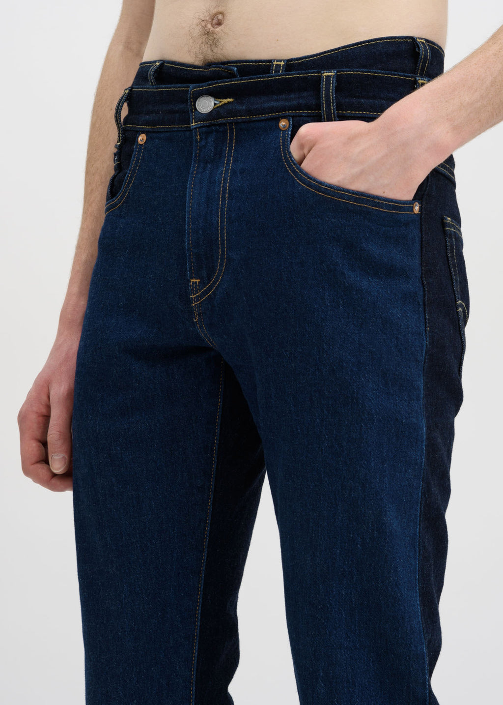 017 Shop | Feng Chen Wang Blue FCW Levis Layered Jeans