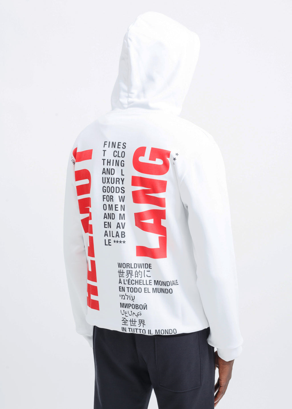 helmut lang hoodie white