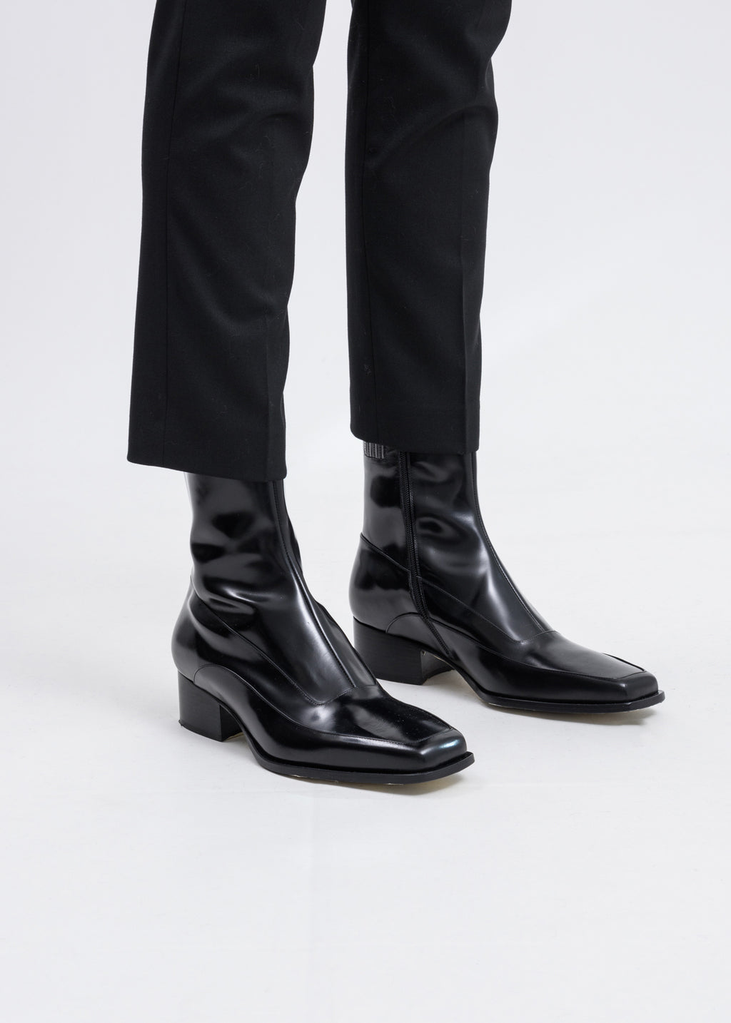 Y/Project Black Fitted Ankle Boots