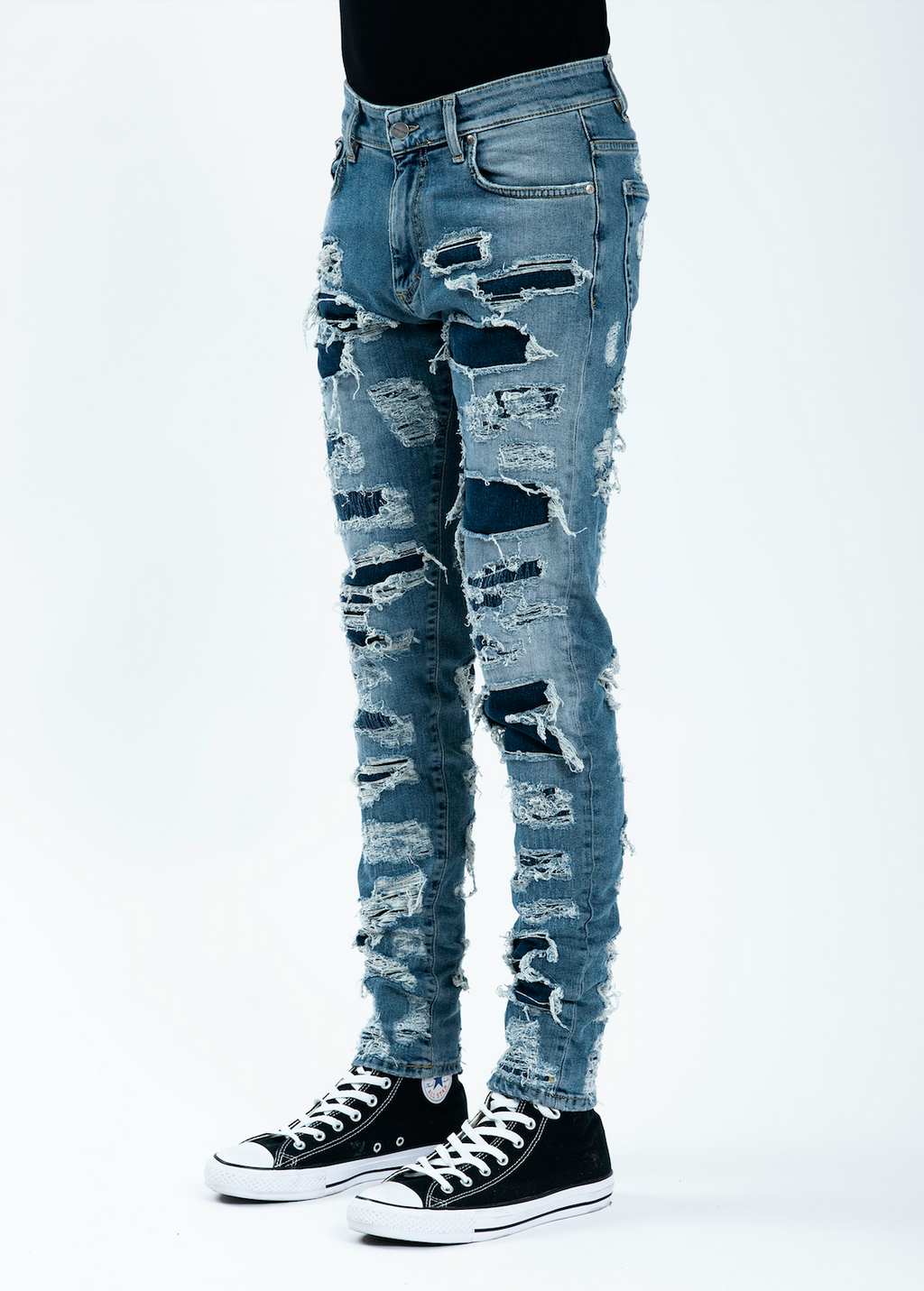 017 Shop | REPRESENT Indigo Shredded Denim Jeans