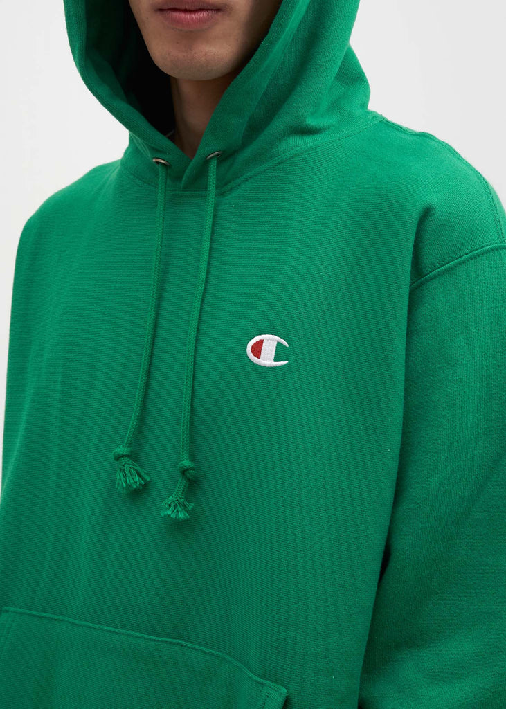 champion reverse weave hoodie kelly green