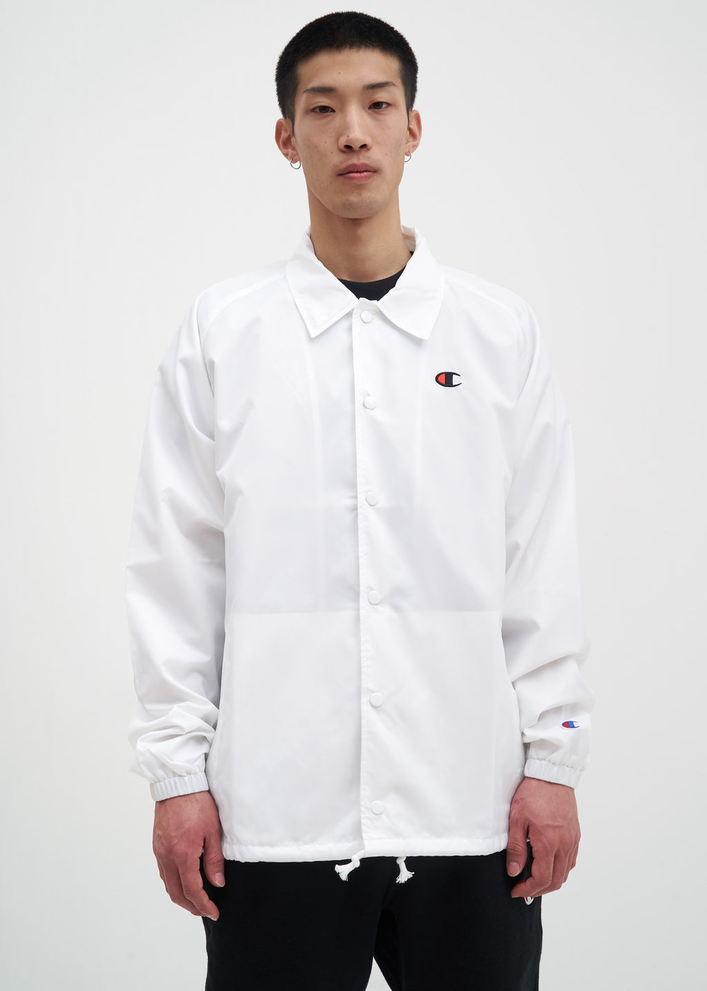 champion white coach jacket