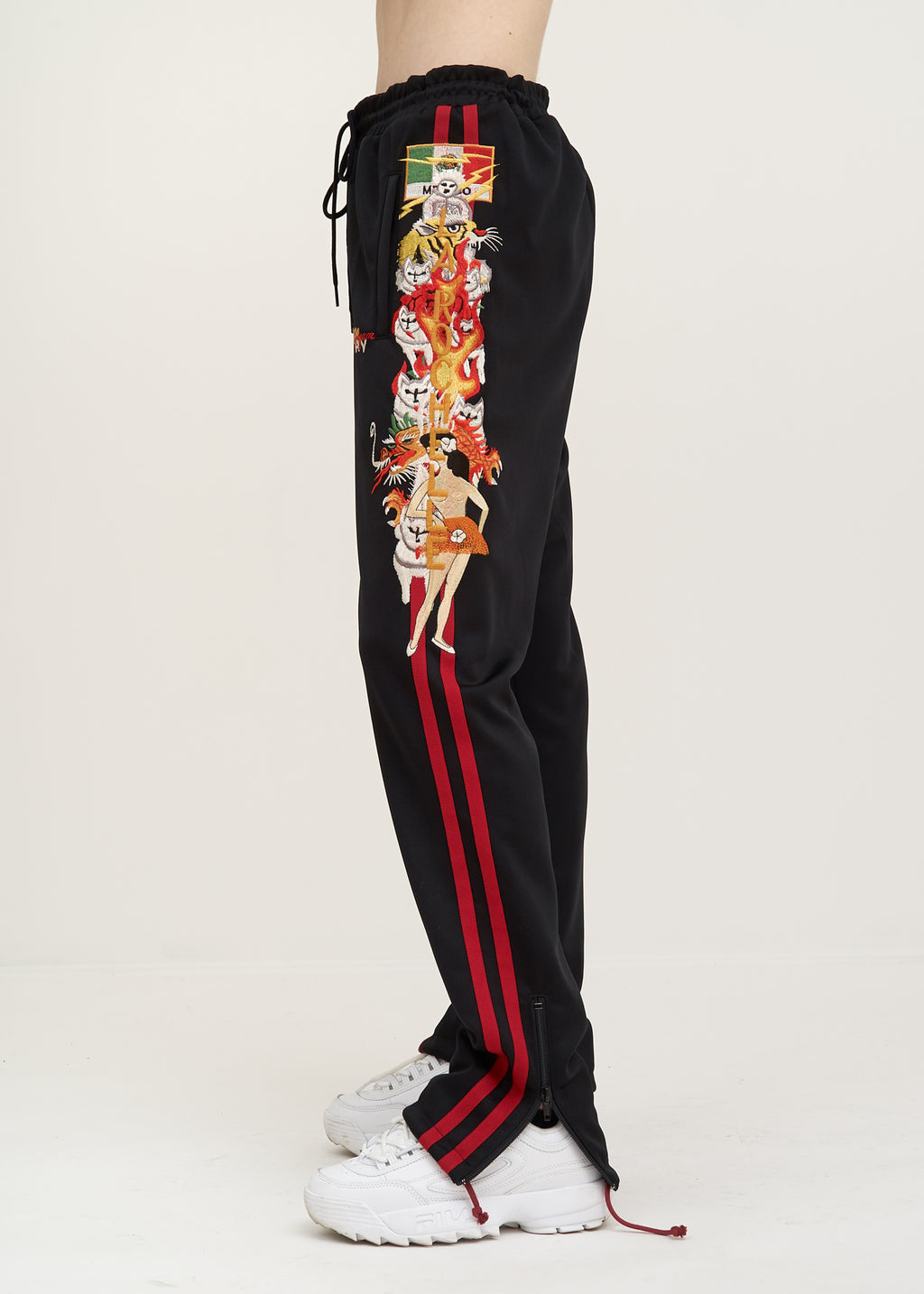 doublet ダブレット 17AW CHAOS EMBROIDERY TRACK PANTS カオス刺