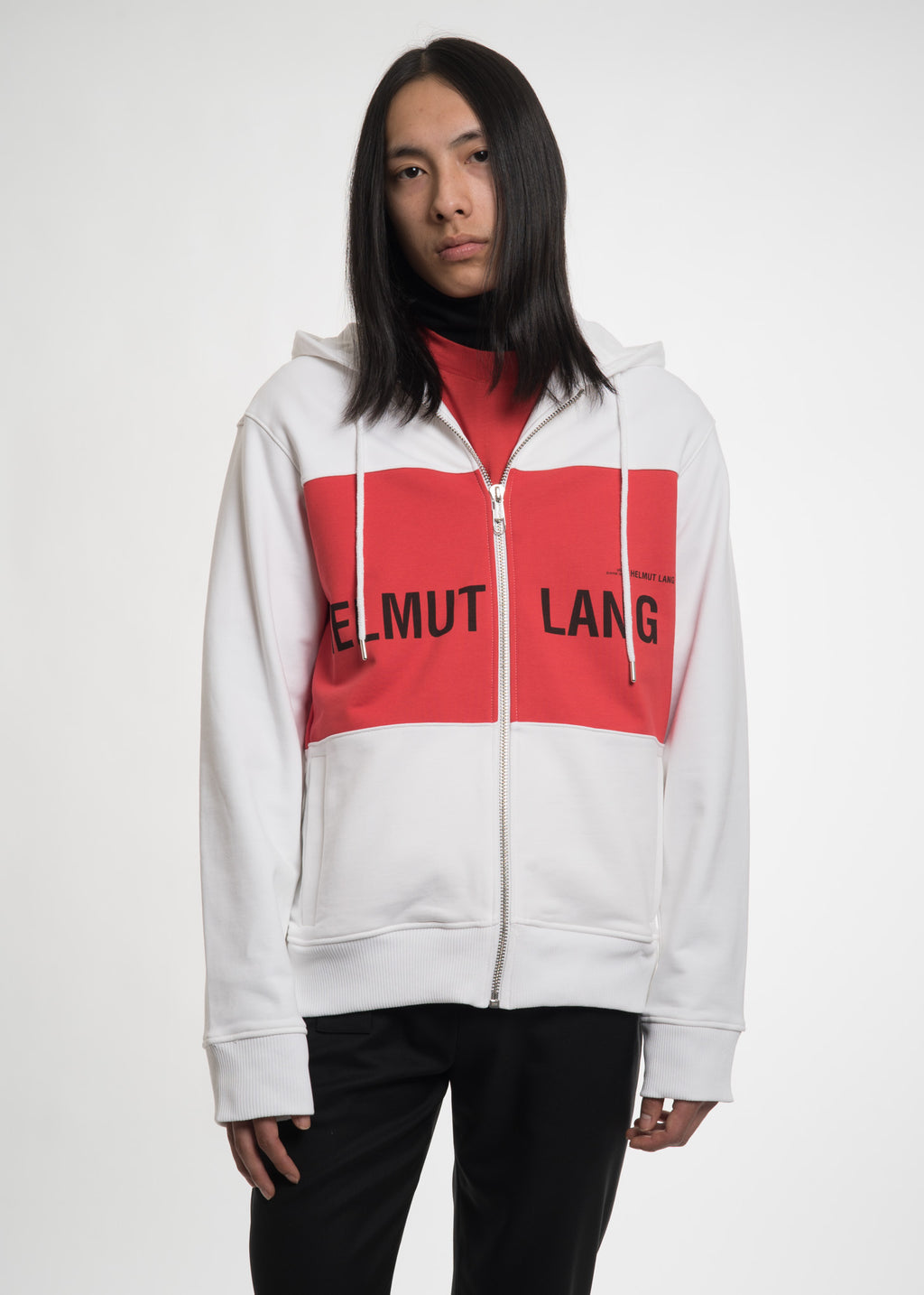 helmut lang red zip up