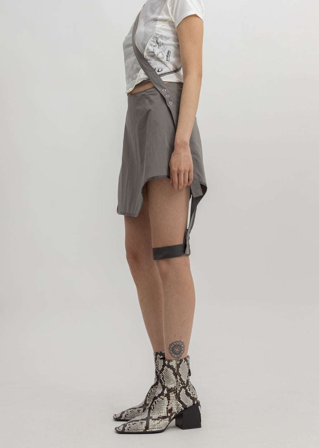017 Shop | Hyein Seo Grey Garter Skirt W/ Strap