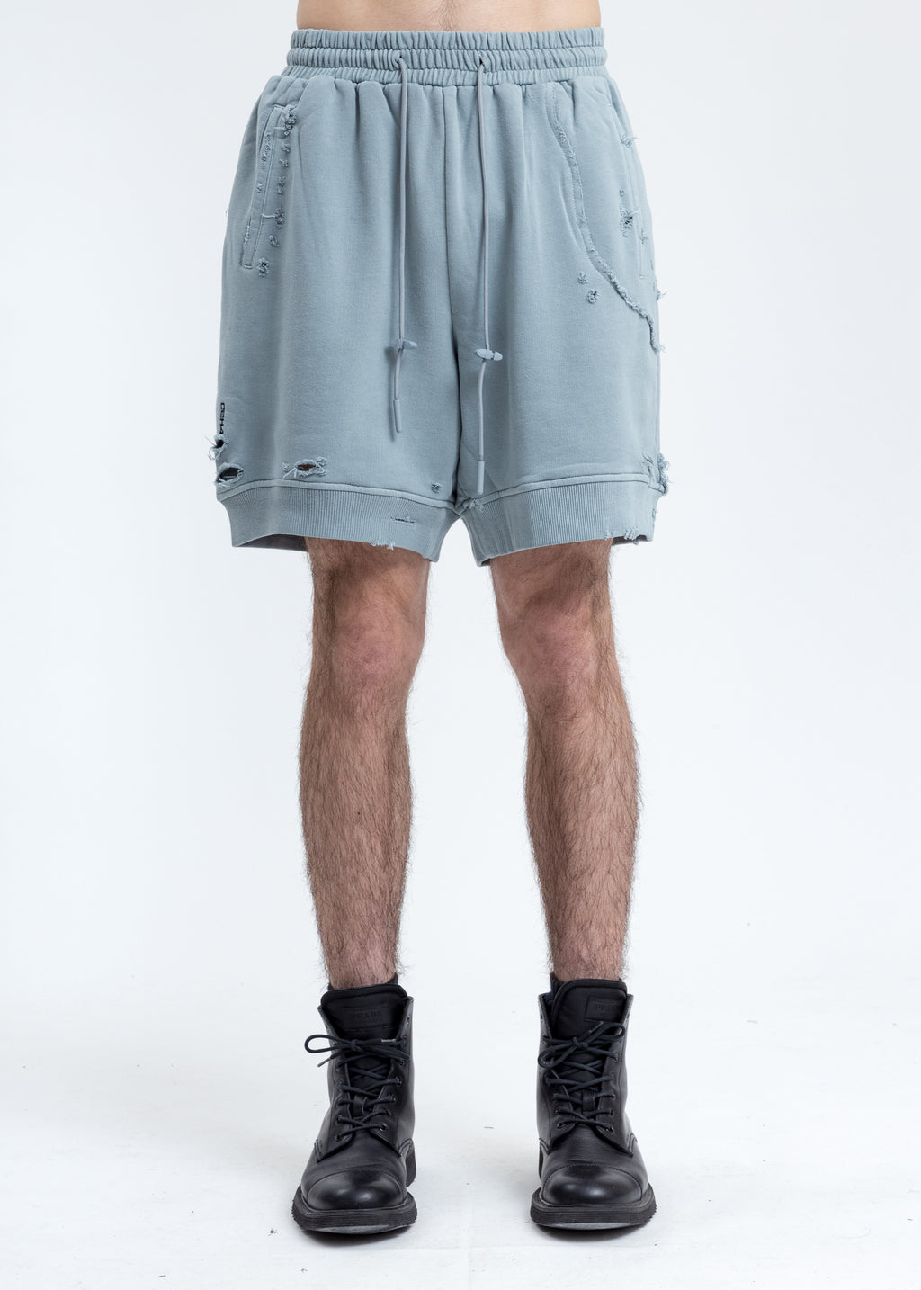 distressed sweat shorts