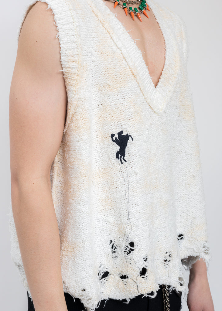 Ivory RECYCLE COTTON BLEACHED Vest