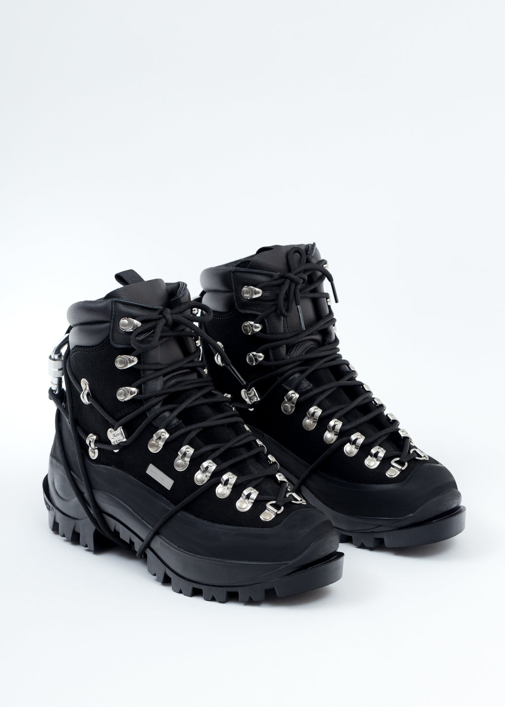 black hiking boots