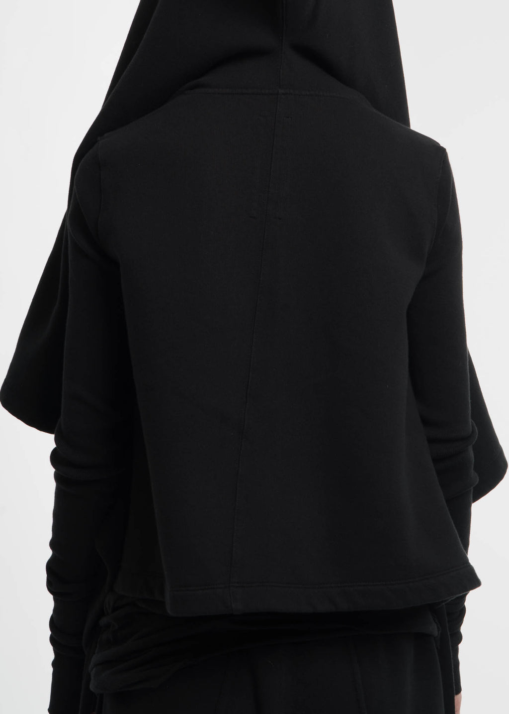 017 Shop | Rick Owens Drkshdw Black Cropped Hooded Wrap Sweatshirt
