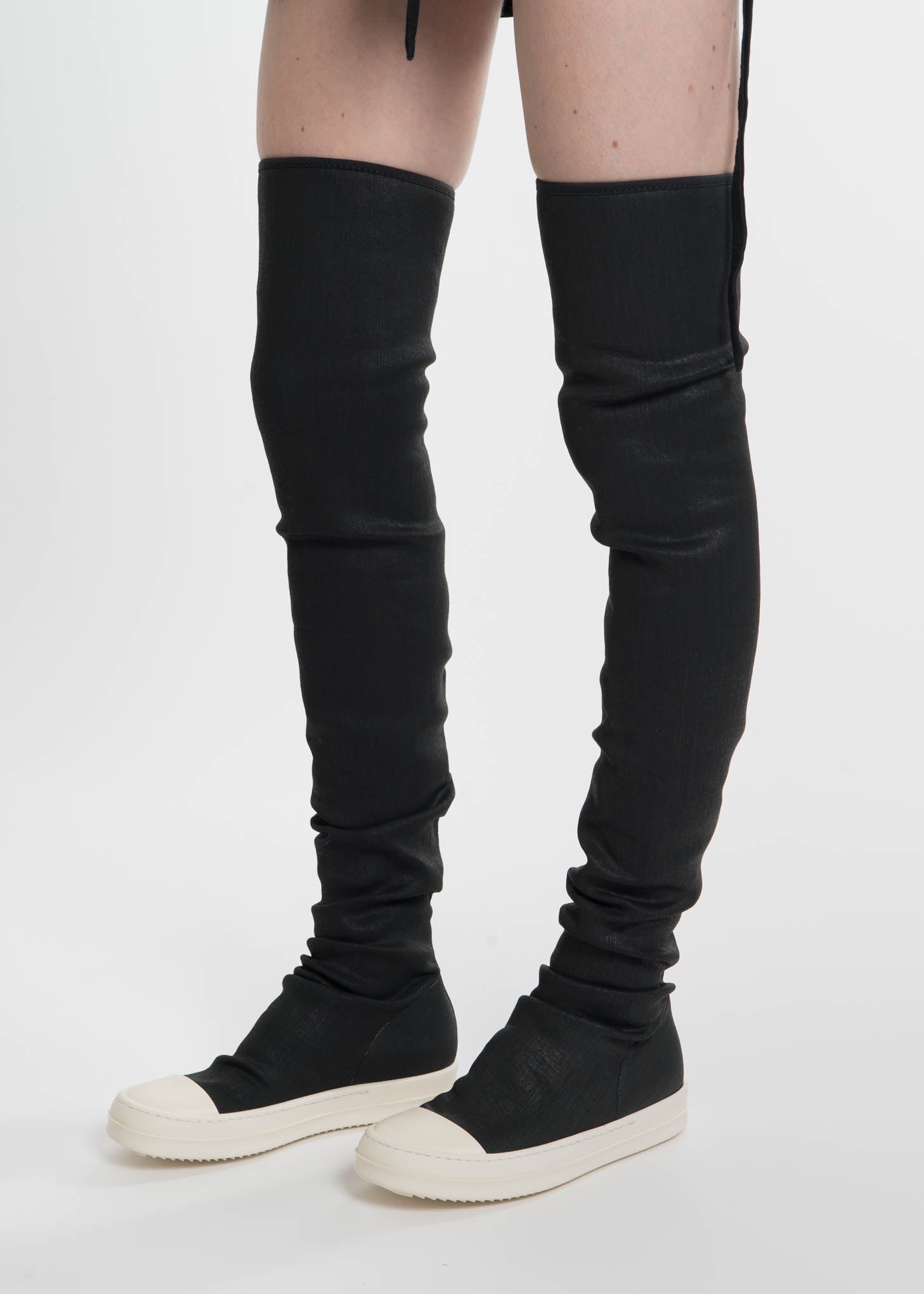 rick owens thigh high sneaker boots