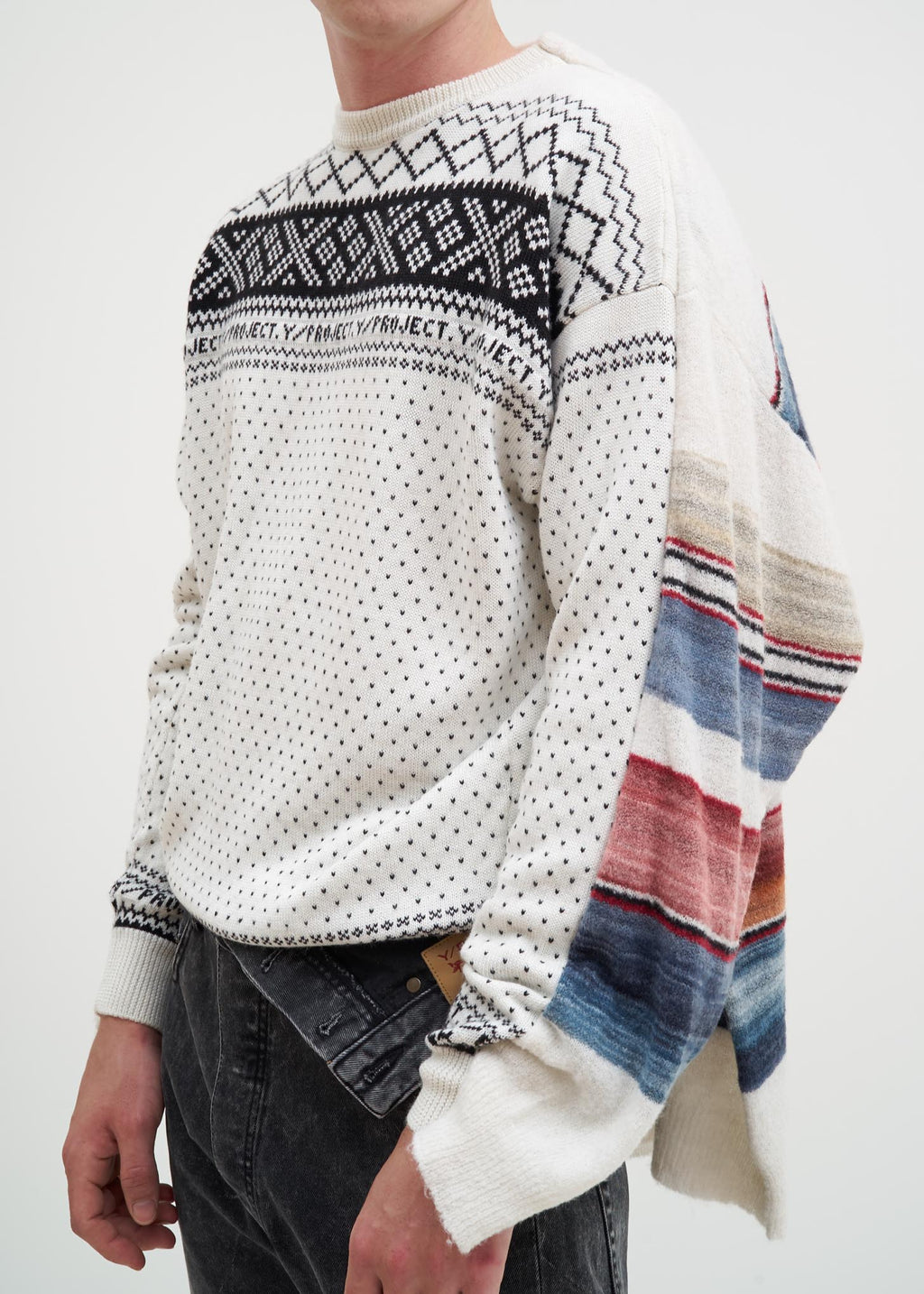 017 Shop | Y/Project White Norwegian/Mexican Knit Sweater