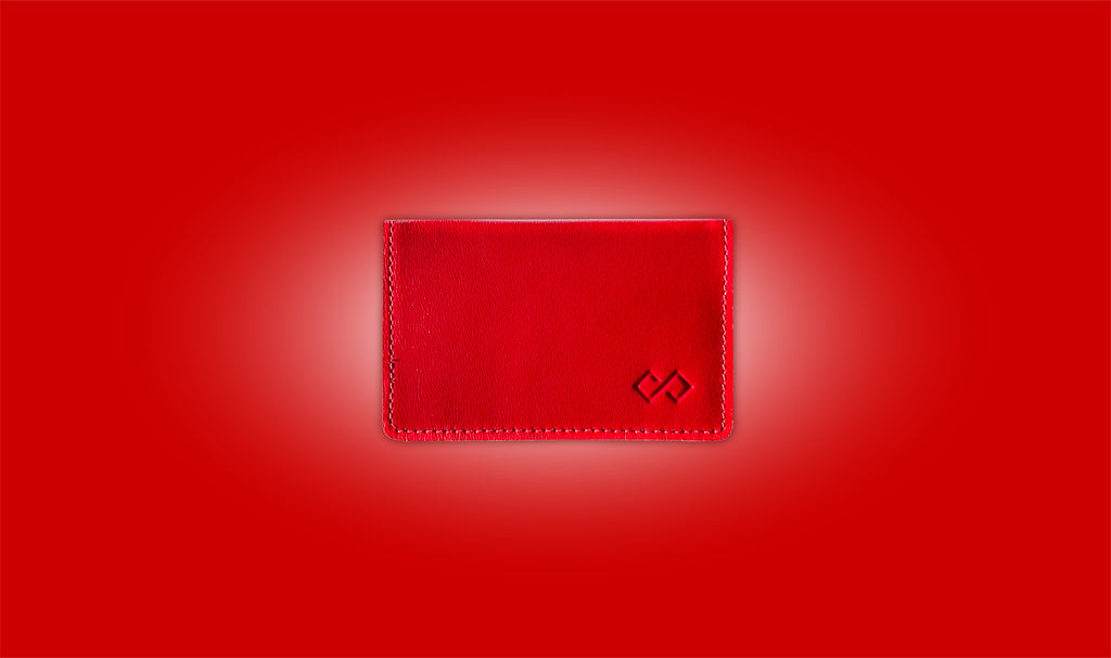 Red Infinity Wallet leather wallet minimalist wallet slim wallet awesome gift for him