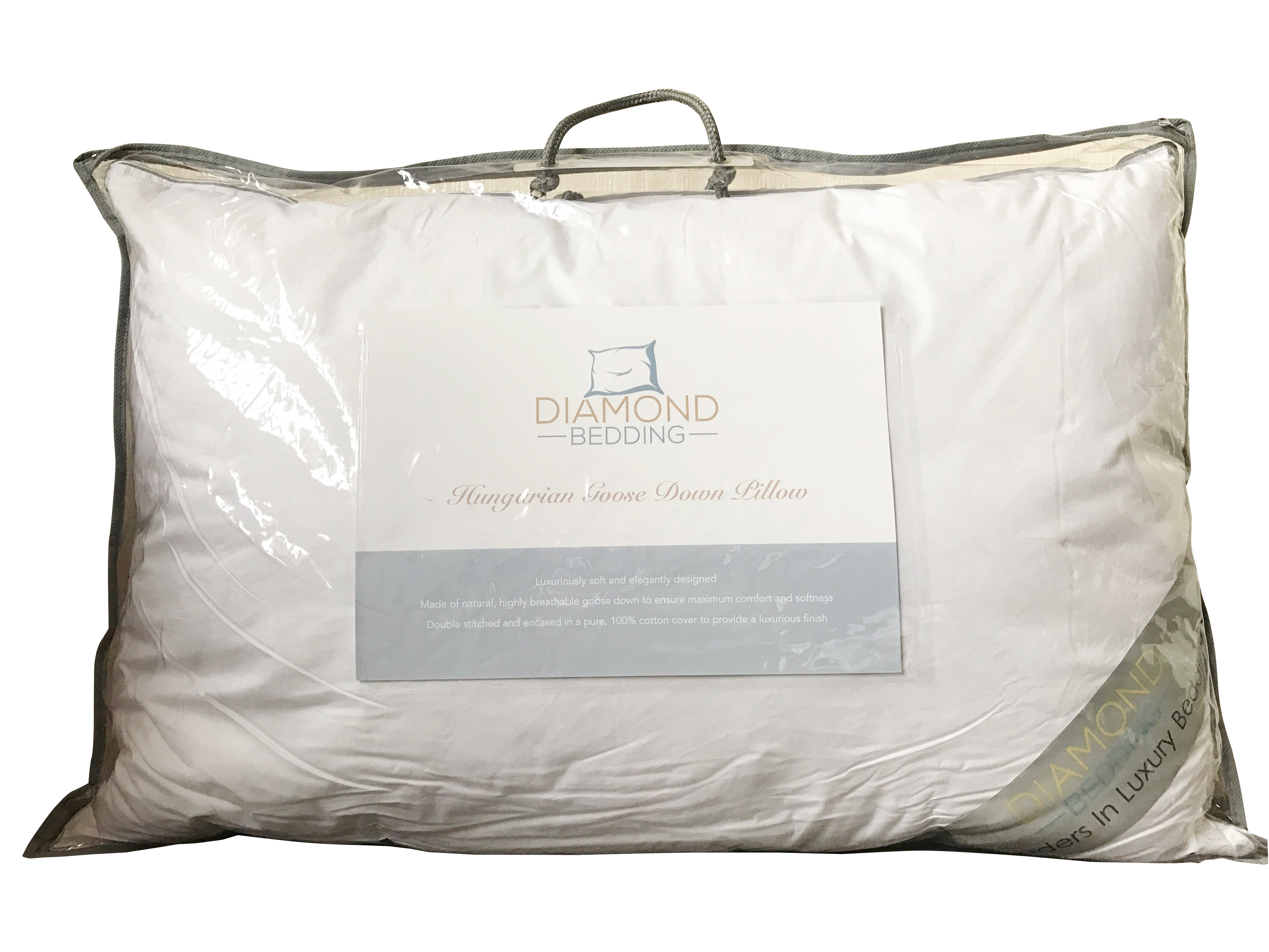 Hungarian Goose Down Pillows Diamond Bedding